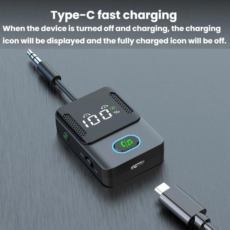 Bluetooth 5.3 Audio Adapter Car Bluetooth Transmitter Receiver AUX Wireless Audio Converter