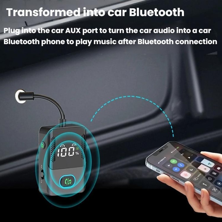 Bluetooth 5.3 Audio Adapter Car Bluetooth Transmitter Receiver AUX Wireless Audio Converter