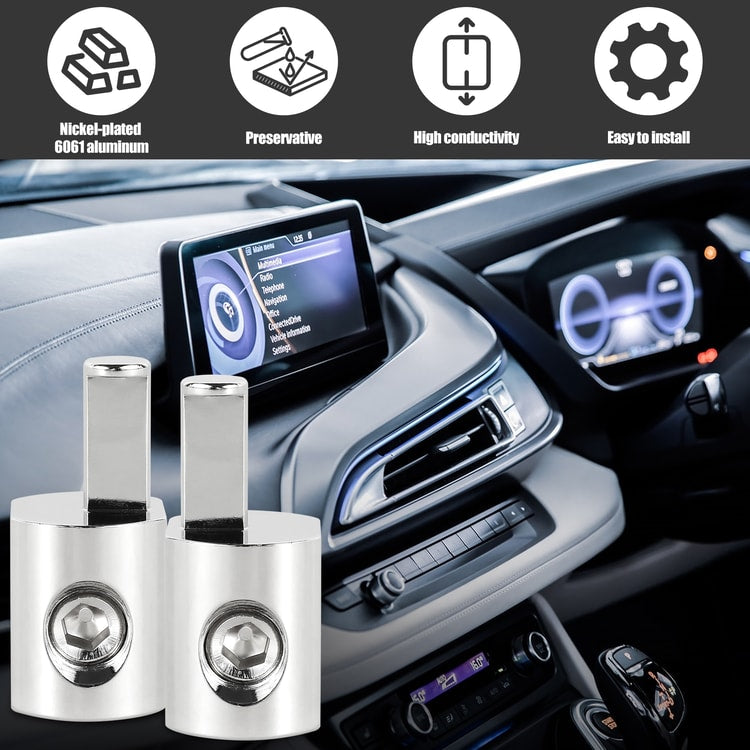 Car Audio Power Ground Wire, Pure Copper Terminals, Modified Power Amplifier for Car Audio Amp