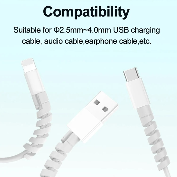 Silicone Spiral Cable Protector for USB Charger Data Cables Phone Mouse Earphone Cord Saver Cover