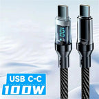 Quick Charge Cable Type C Cable USB C To USB C Phone Charger options:  100w usb-c cable