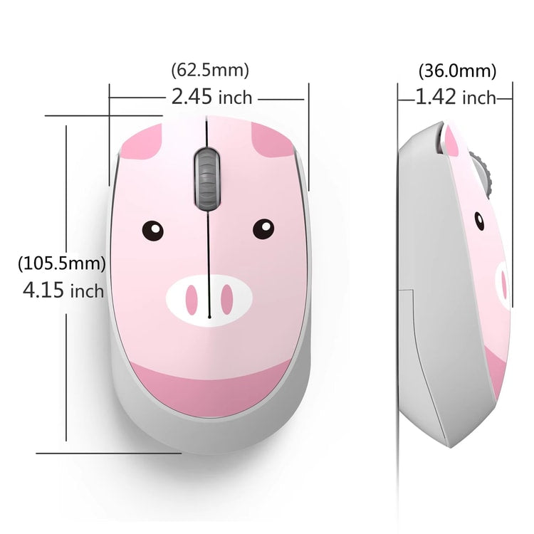 Cute Pink wireless mouse Mini 2.4G cartoon computer mouse Rechargeable Silent Click for Kids
