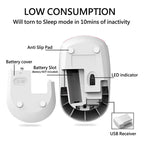 Cute Pink wireless mouse Mini 2.4G cartoon computer mouse Rechargeable Silent Click for Kids
