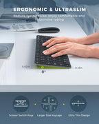 Multi-Device Bluetooth Keyboard & Mouse Combo, Seenda Rechargeable Slim Wireless Set for Win/Mac, Laptop, Tablet, PC