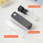 Microfiber Screen Cleaner Spray Bottle, Mobile Phone, Tablet, Computer, Microfiber Cloth Cleaning Wipes