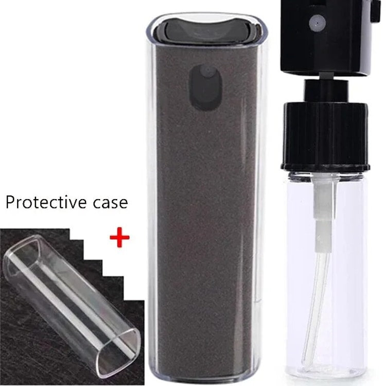 Microfiber Screen Cleaner Spray Bottle, Mobile Phone, Tablet, Computer, Microfiber Cloth Cleaning Wipes