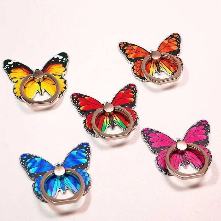 Beautiful Butterfly Phone Holder Elegant Mobile Phone Ring Stand for Easy Grip & Convenient Use