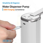 USB Rechargeable Smart Water Pumping Device, Portable Electric Foldable Water Dispenser For Water Bottle
