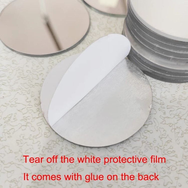 DIY Self-Adhesive Mobile Phone Case Lens Sticker - Portable Makeup Mirror Decal for Smartphones