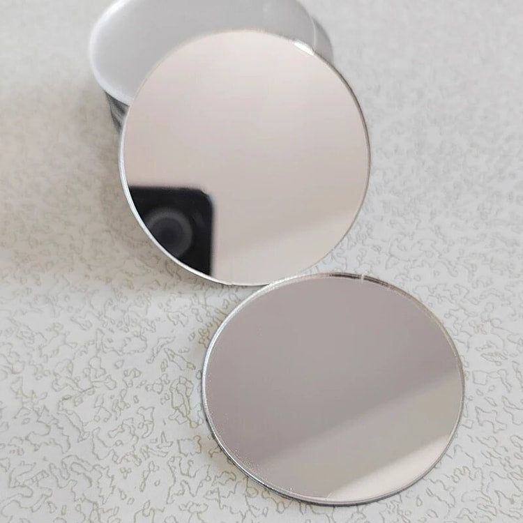 DIY Self-Adhesive Mobile Phone Case Lens Sticker - Portable Makeup Mirror Decal for Smartphones