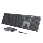 Multi-Device Bluetooth Keyboard & Mouse Combo, Seenda Rechargeable Slim Wireless Set for Win/Mac, Laptop, Tablet, PC